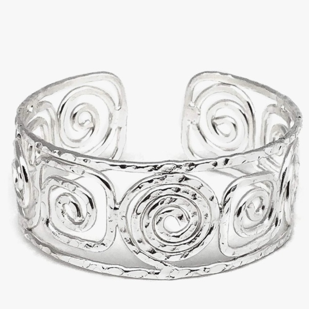Silver Swirl Cuff Bracelet